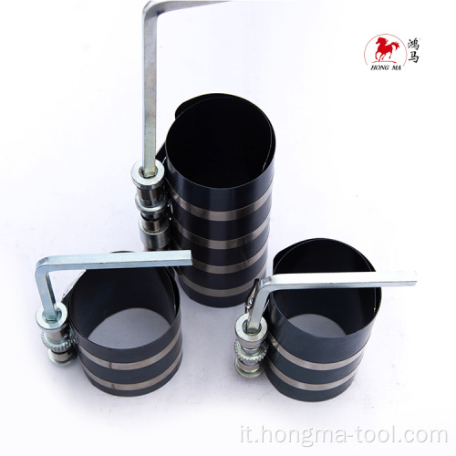 Strumento per compressore ad anello per pistone per motori automobilistici